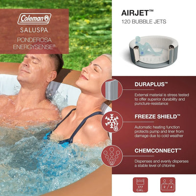 Inflatable Hot Tub Round Portable Outdoor Spa