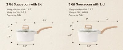 Carote Nonstick Pots and Pans Set, 21 Pcs Induction Kitchen Cookware Sets